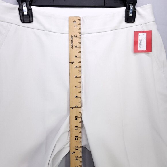 Spanx Cropped Flare Pants Stretch Waist On The Go Shaping Silver Lining Large - Picture 10 of 16